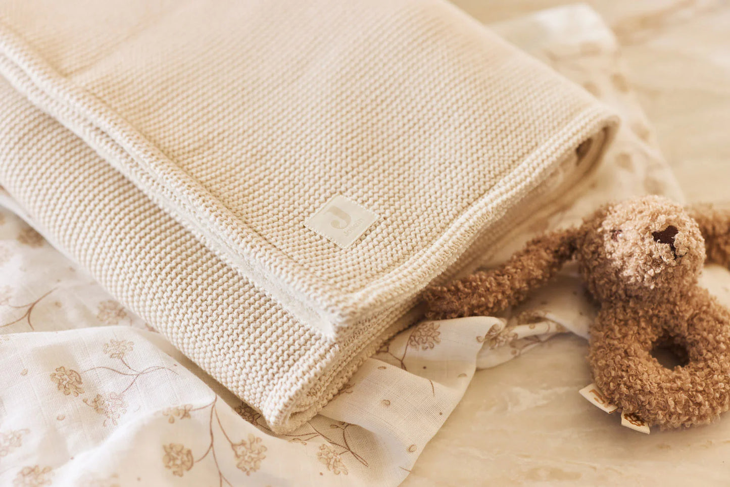 Deken Basic knit/fleece - Oatmeal