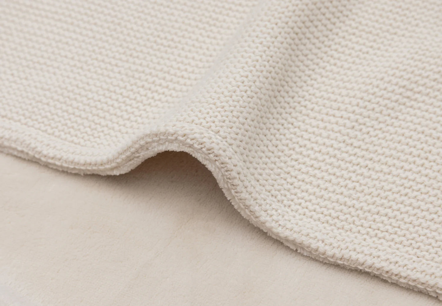 Deken Basic knit/fleece - Oatmeal