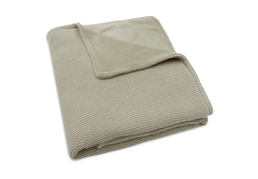 Deken Basic knit/fleece - Olive green