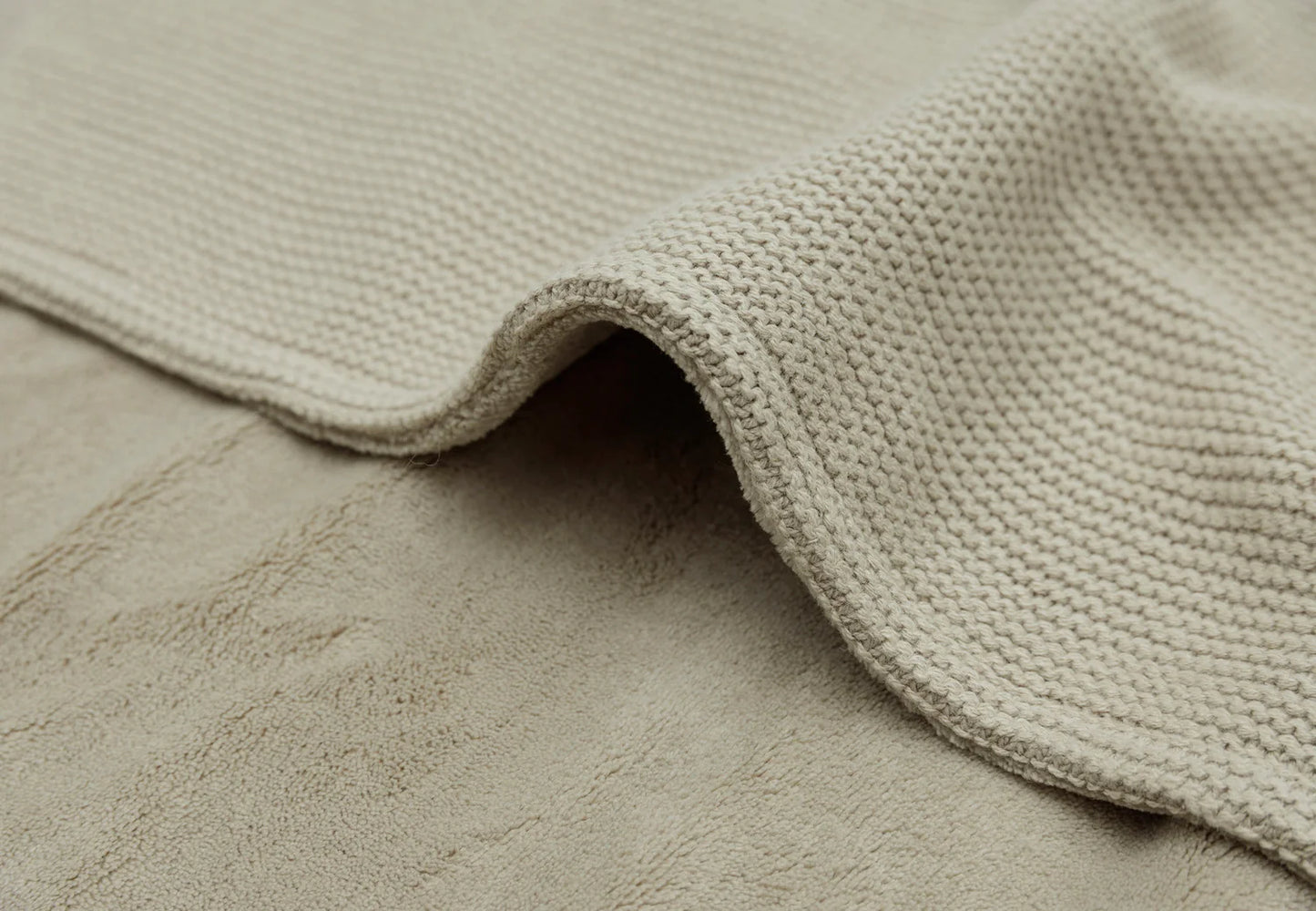 Deken Basic knit/fleece - Olive green