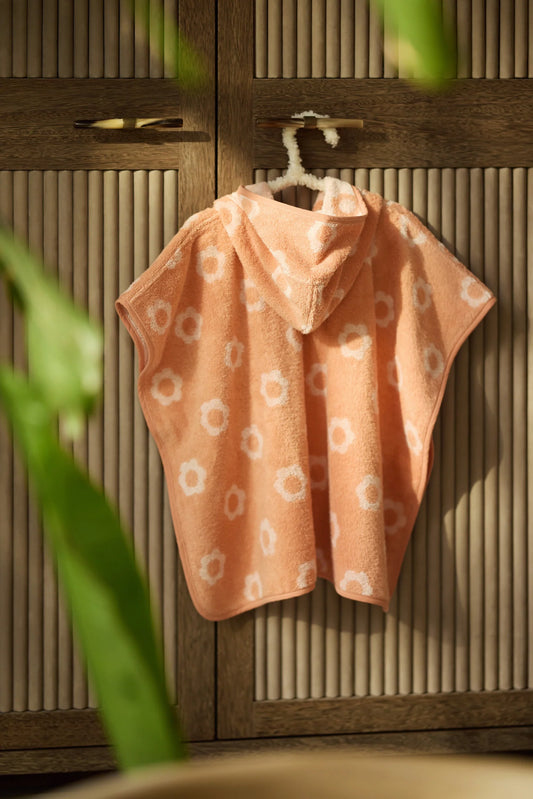 Badponcho Badstof Jacquard Reversible - Flower
