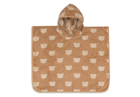 Badponcho Badstof Jacquard Reversible - Teddy Bear