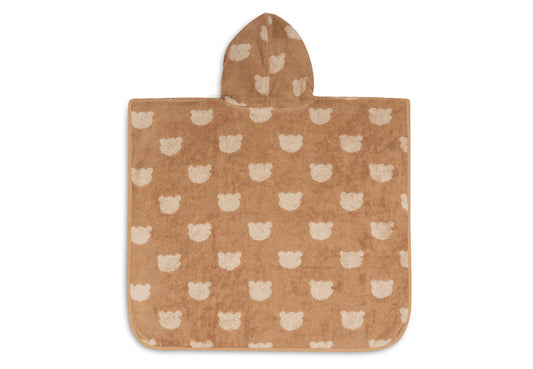 Badponcho Badstof Jacquard Reversible - Teddy Bear