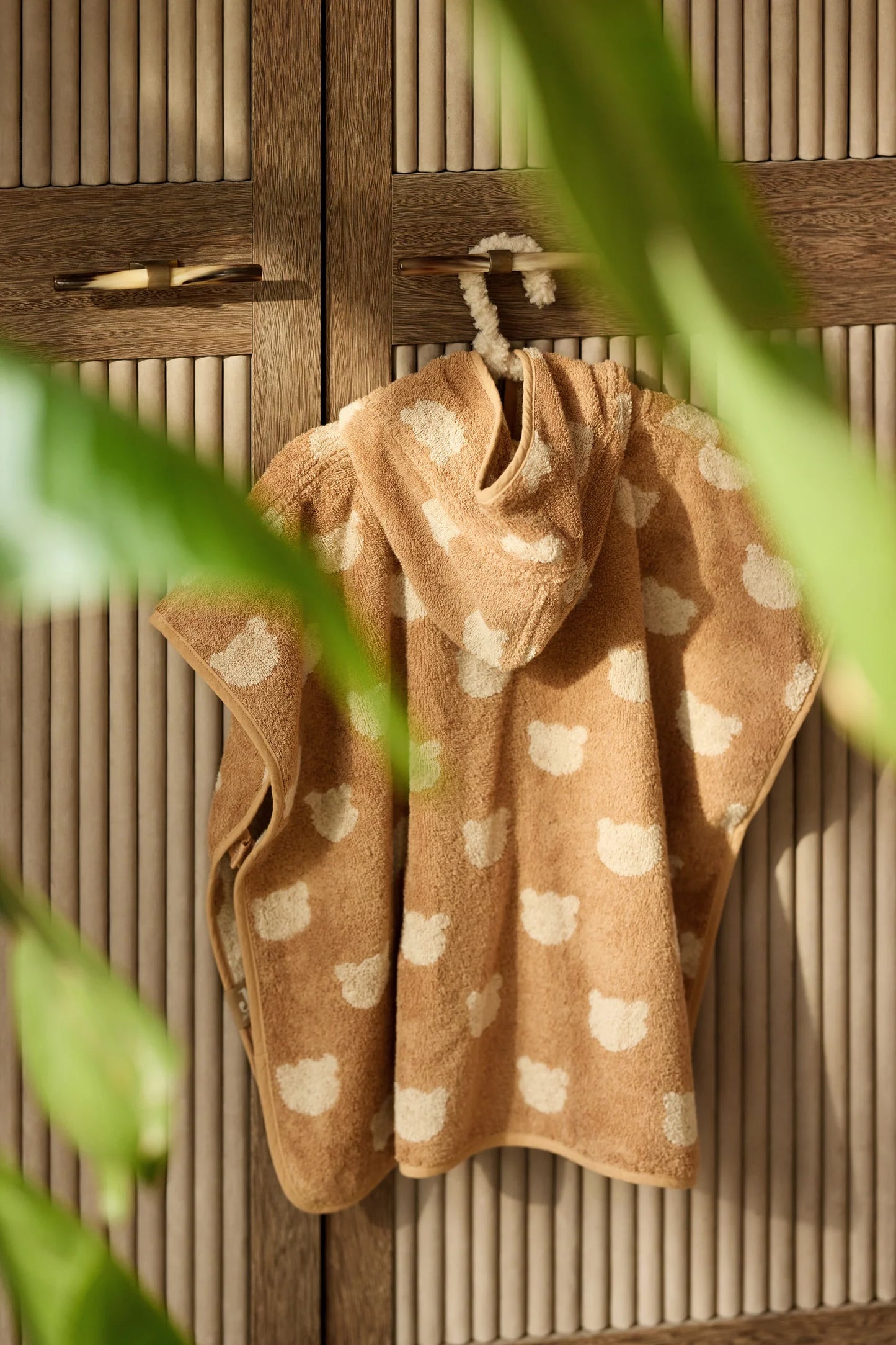 Badponcho Badstof Jacquard Reversible - Teddy Bear