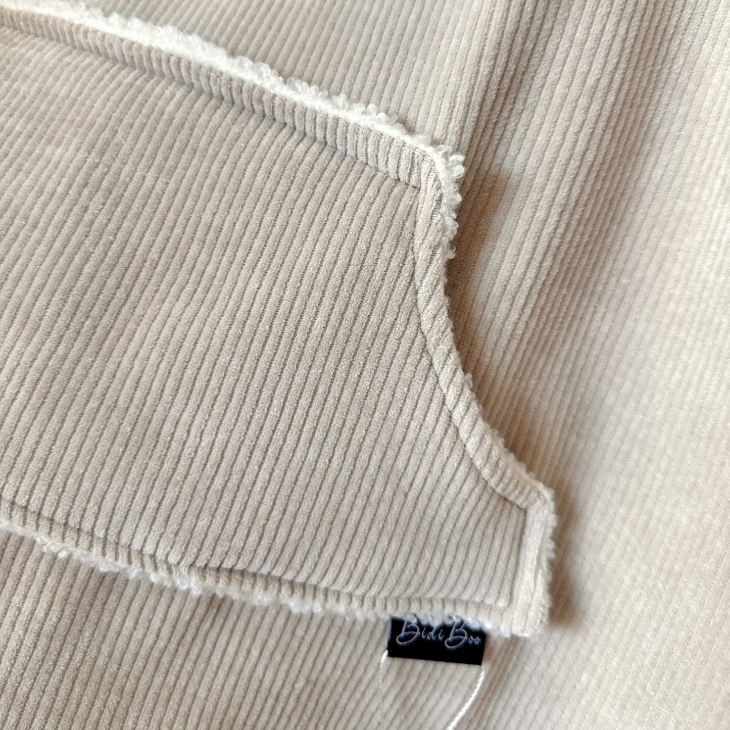 Poncho rib doux beige
