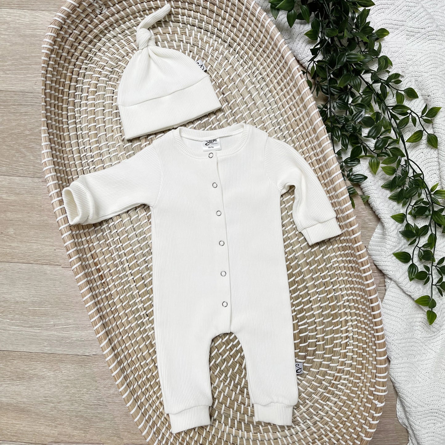 Knoopmuts rib offwhite